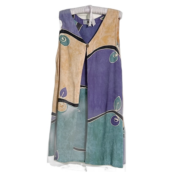 Long Batik Vest or Duster ~ M - Picture 8 of 8